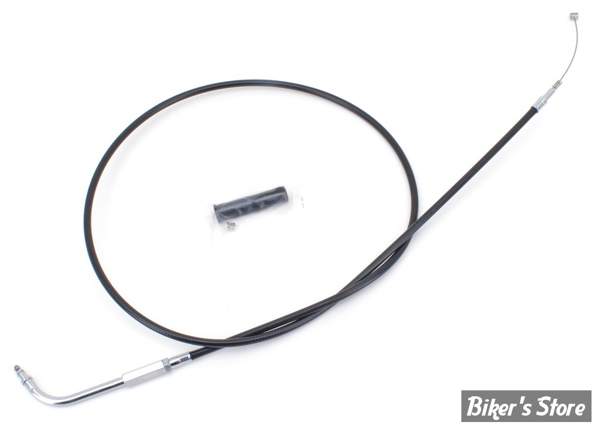CABLE DE RETOUR POUR BIGTWIN & SPORTSTER 96UP - LONGUEUR :120CM - OEM 00000-00 - ZODIAC - FINITION : NOIR