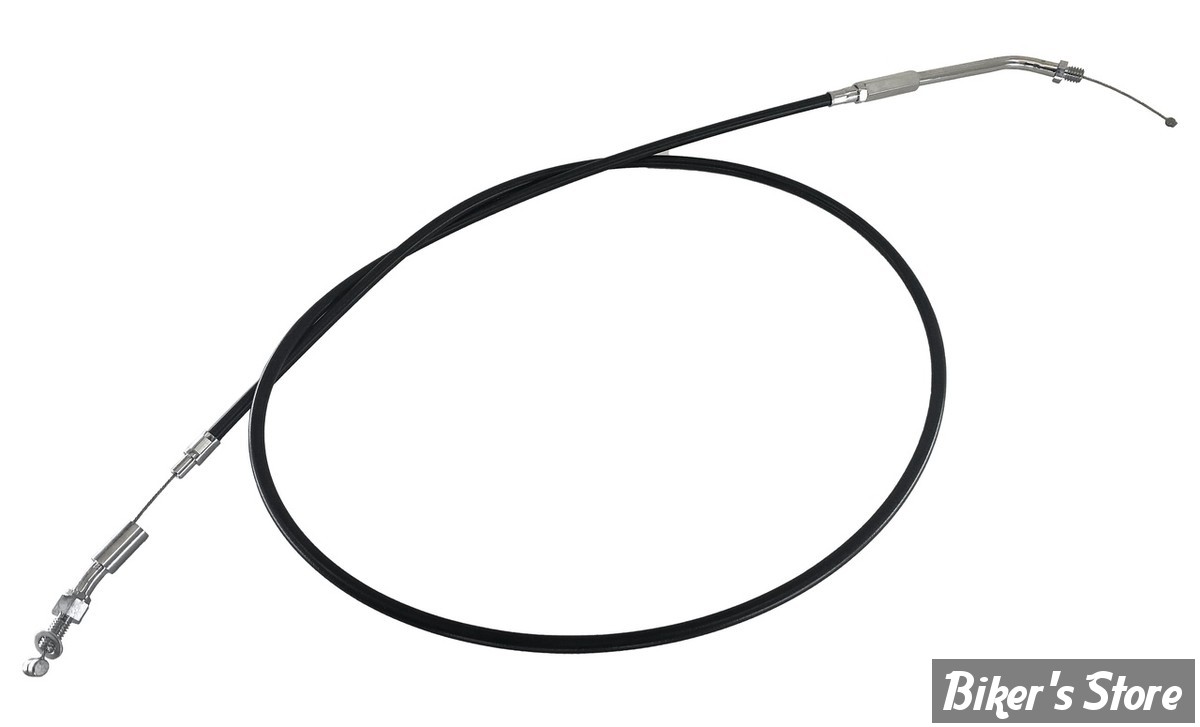 CABLE DE TIRAGE POUR BIGTWIN & SPORTSTER AVEC MIKUNI HS 40 - LONGUEUR :119 CM - BIGTWIN / SPORTSTER 1986/1995 - ZODIAC - NOIR