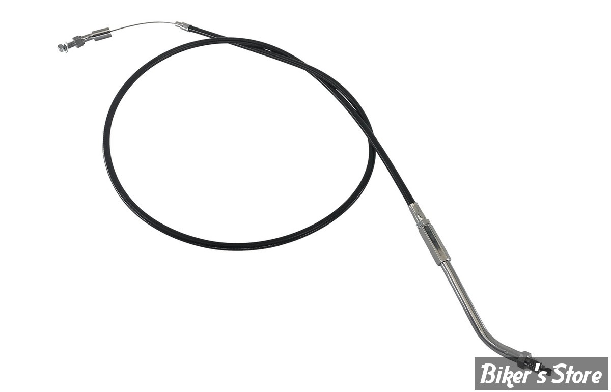 CABLE DE TIRAGE POUR BIGTWIN & SPORTSTER AVEC MIKUNI HS 40 - LONGUEUR :104CM - BIGTWIN / SPORTSTER 1986/1995 - ZODIAC - NOIR