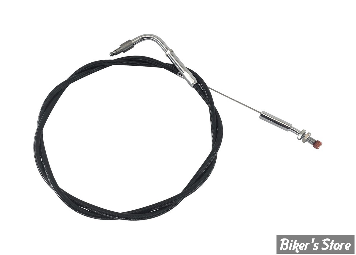 CABLE DE RETOUR POUR BIGTWIN & SPORTSTER AVEC MIKUNI HS 40 - LONGUEUR :104CM - BIGTWIN / SPORTSTER 1996UP - BARNETT - NOIR`