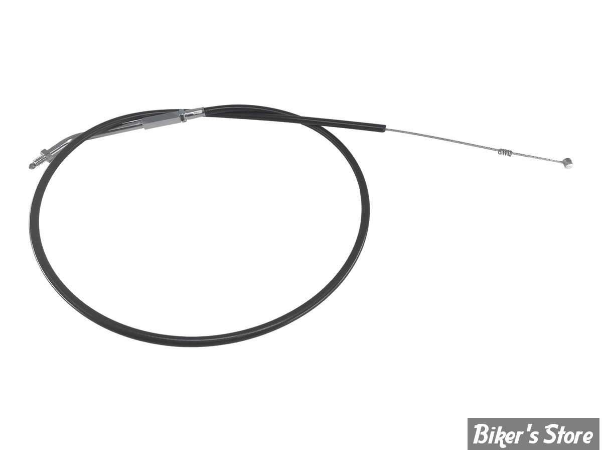 CABLE DE RETOUR POUR BIGTWIN & SPORTSTER AVEC MIKUNI HSR 42/45 - LONGUEUR : 94CM - 1986/1995 - ZODIAC - NOIR