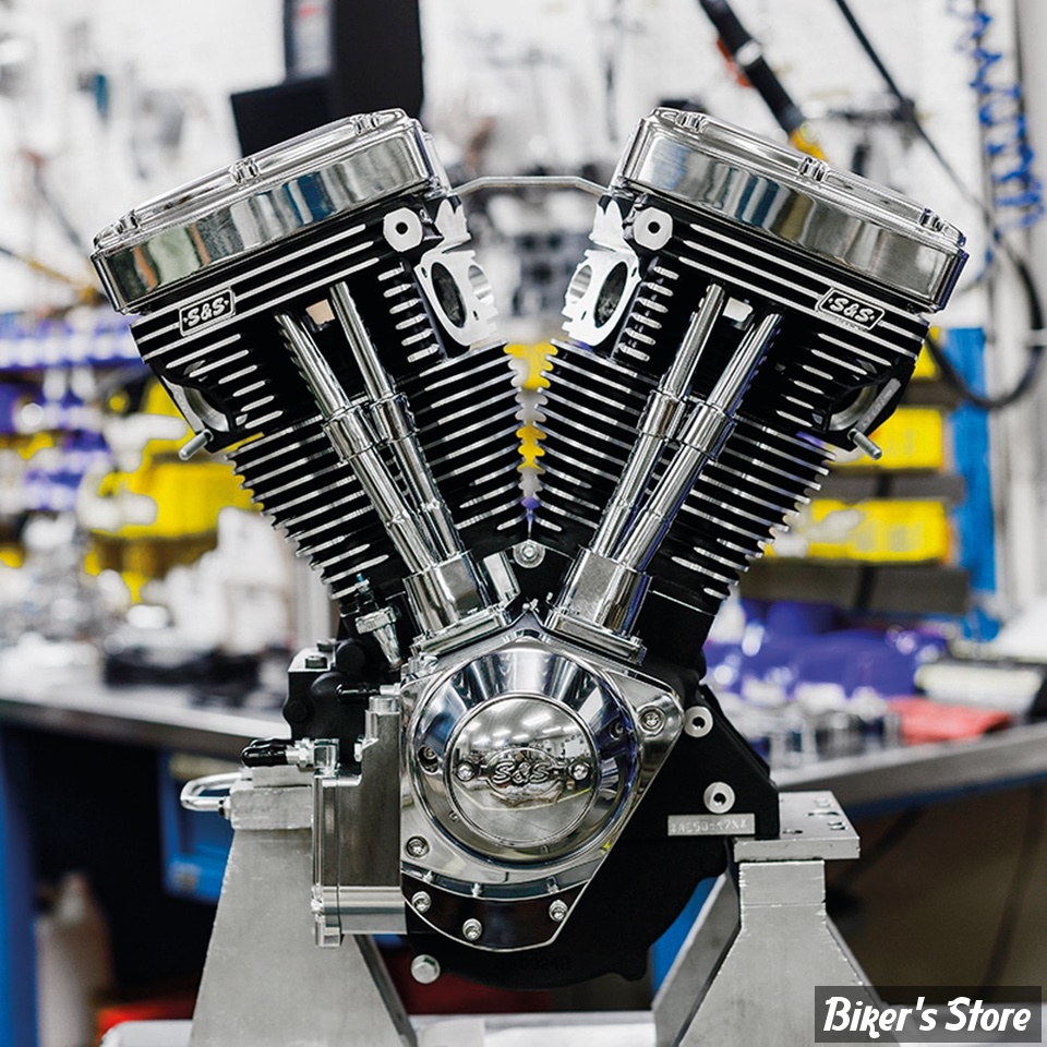 Evo - V124 - Moteur S&S V-SERIE - PARTIEL - Noir Wrinkle - 310-1159