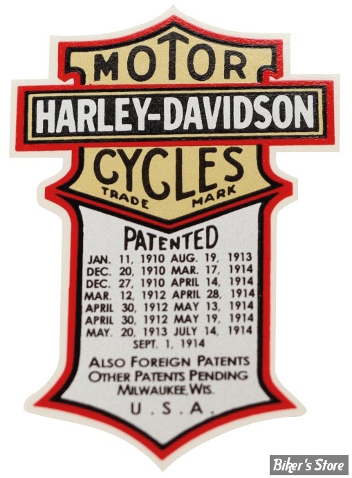 ECLATE A - PIECE N° 08 - DÉCALCOMANIE PATENT - MODELE 1915/1924 - OEM 62535-08 - LA PIECE
