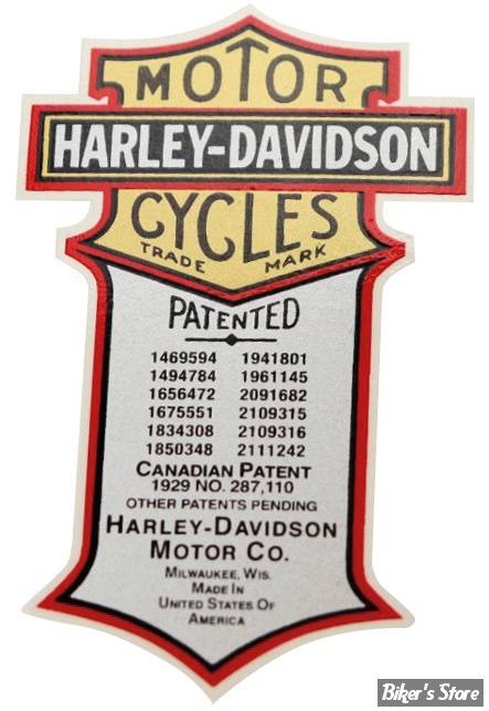 ECLATE A - PIECE N° 08 - DÉCALCOMANIE PATENT - MODELE 1940/1943 - OEM 62535-08 - LA PIECE