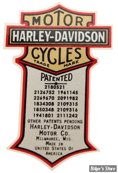 ECLATE A - PIECE N° 08 - DÉCALCOMANIE PATENT - MODELE 1944/1948 - OEM 62535-08 - LA PIECE