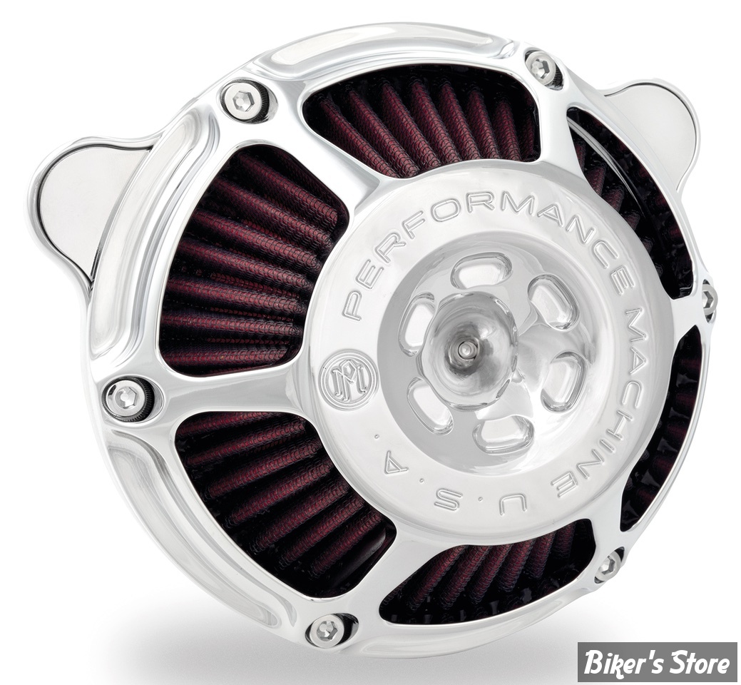 FILTRE A AIR - PERFORMANCE MACHINE - SPORTSTER 91UP - MAX HP - CHROME - 0206-2080
