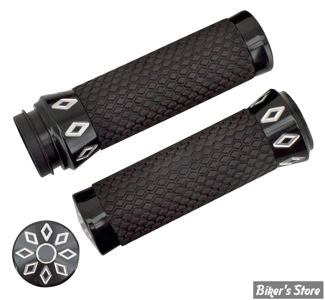 POIGNÉES - ZODIAC - TIRAGE PAR CÂBLES HD 82UP / 1" - ARGYLE / NOIR  AVEC COUPES CLAIRES