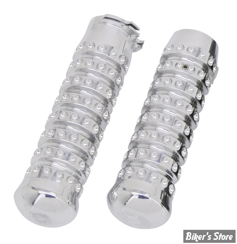 POIGNÉES - KEN'S FACTORY - TIRAGE PAR CÂBLES HD 82UP / 1" - RIBBED GRIP SETS - FINITION : POLI