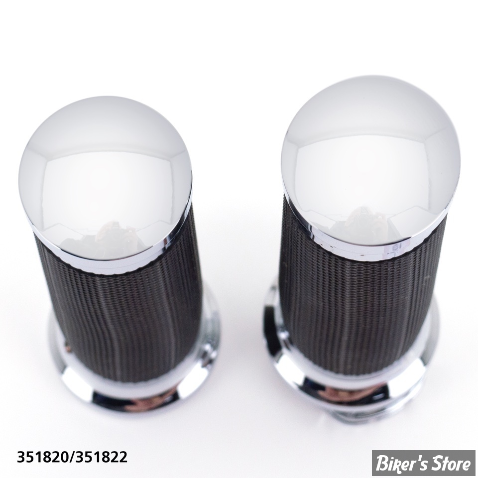 POIGNEES ZODIAC - TORNADO II - TBW TIRAGE ELECTRONIQUE - CAOUTCHOUC : NOIR - LISSE / CHROME