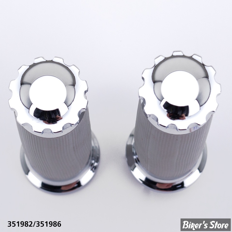 POIGNEES ZODIAC - TORNADO II - TBW TIRAGE ELECTRONIQUE - CAOUTCHOUC : GRIS - TURBO / CHROME