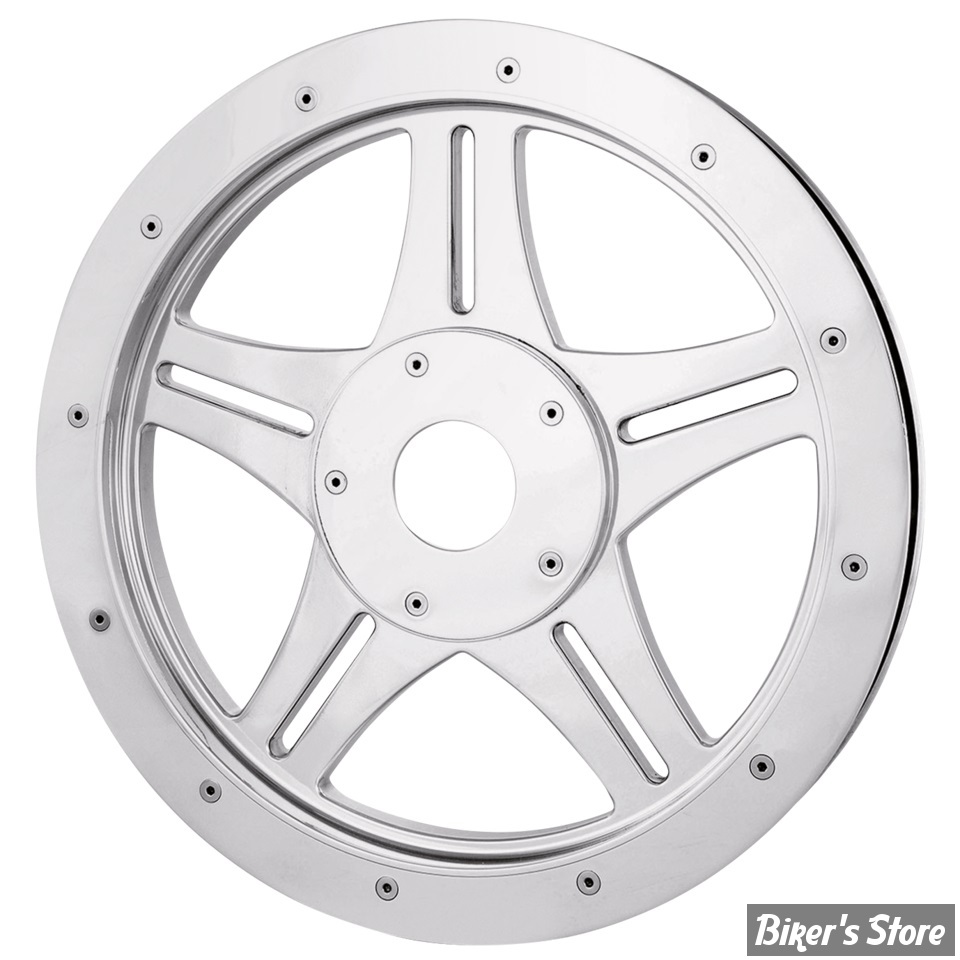 66 DENTS / 20mm - POULIE ARRIÈRE -CUSTOM TYPE - RICK'S MOTORCYCLES - DESIGN : APOLLO 5 - POLI - 10-8002066-7