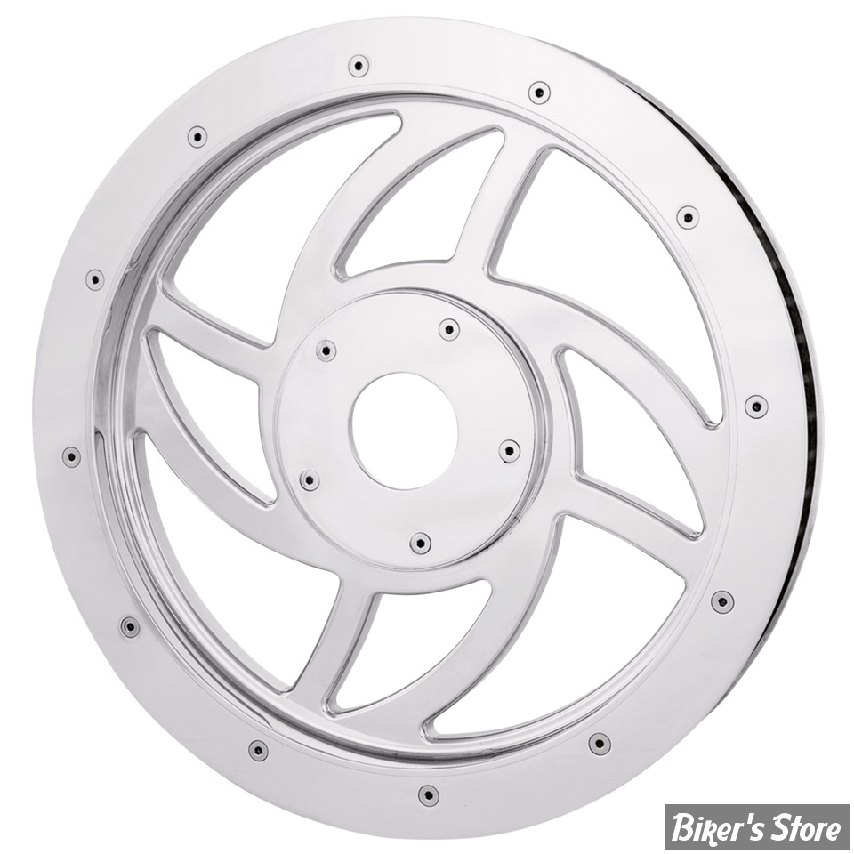 70 DENTS / 20MM - POULIE ARRIÈRE - CUSTOM TYPE - RICK'S MOTORCYCLES - DESIGN : FREE STYLE - POLI - 10-0001070-6