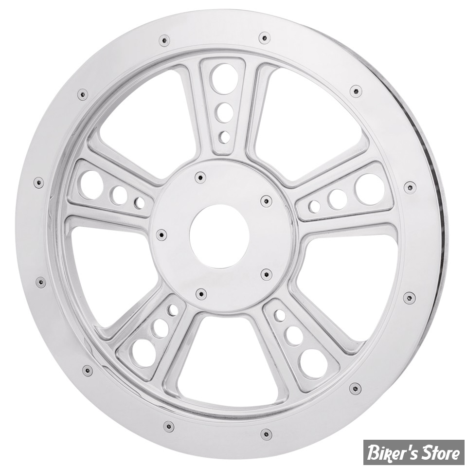 66 DENTS / 20mm - POULIE ARRIÈRE -CUSTOM TYPE - RICK'S MOTORCYCLES - DESIGN : RODDER - POLI - 11-7502066-7