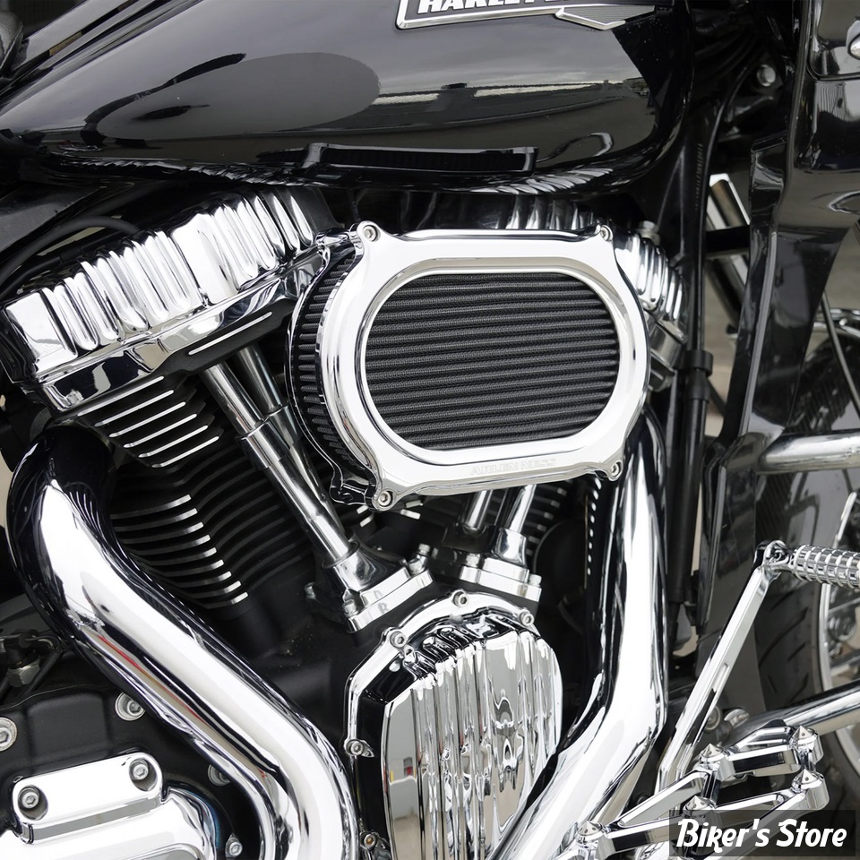 - FILTRE A AIR A.NESS - MILWAUKEE EIGHT TOURING 17UP / SOFTAIL 18/24 -  Stage II Oval Upgrade air cleaner kit - FINITION :  CHROME - 600-195