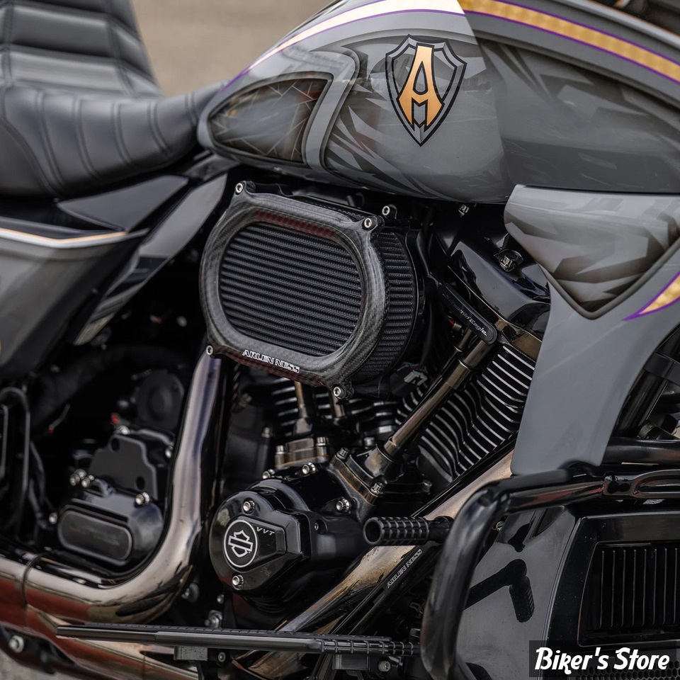 - FILTRE A AIR A.NESS - MILWAUKEE EIGHT TOURING 17UP / SOFTAIL 18/24 -  Stage II Oval Upgrade air cleaner kit - FINITION :  CARBONE - 600-263