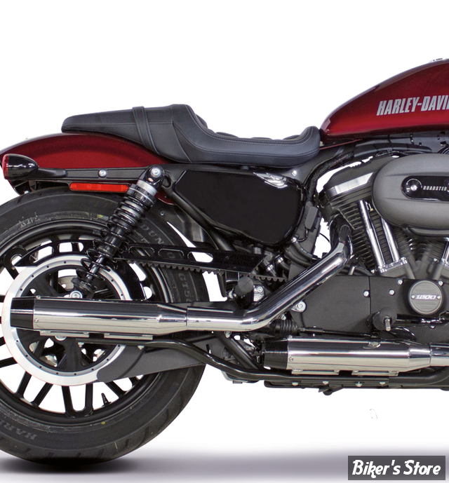 - Silencieux TWO BROTHERS RACING - SPORTSTER 14UP / DYNA 91/16 - SHORTY SLIP-ON  3" - CHROME / NOIR