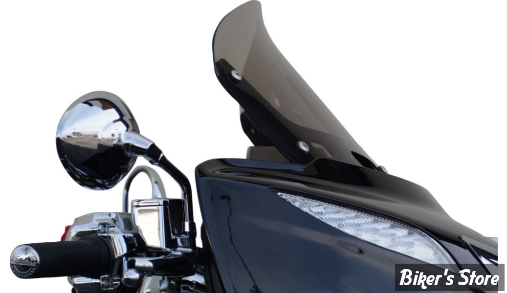 PARE BRISE - INDIAN CHIEFTAIN / ROADMASTER - WINDWEST - HAUTEUR : 25.40CM /  10 - COULEUR : FUME / GUN SMOKE - 66-1040 - Biker's Store