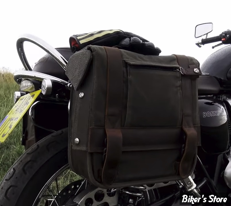 BURLY - SACOCHES BURLY - VOYAGER THROW-OVER SADDLEBAGS - COULEUR : DARK OAK - B15-1002D