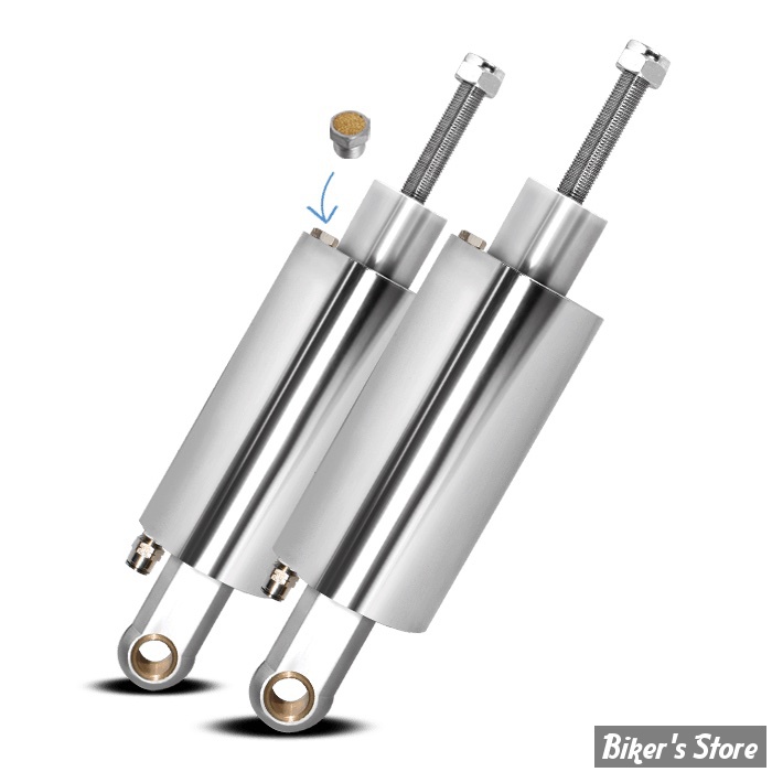 KIT SUSPENSIONS PNEUMATIQUES - PLATINIUM SUSPENSION - Simple Air Ride Kit For Twin Cam / Softail - SOFTAIL 00/17 - FINITION : POLIE - PAS-0000-ST