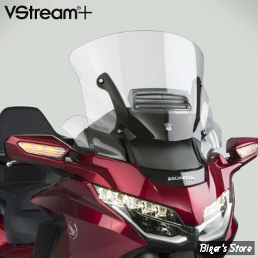 PARE BRISE - GOLDWING GL1800 18UP - NATIONAL CYCLES - VStream+® Deluxe Low Replacement Screen with Vent - HAUTEUR : 43.00 CM / 16,88" - ECRAN : TRANSPARENT - N20019