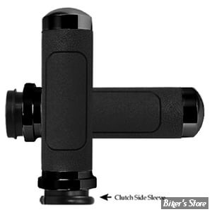 Poignees Avon -  V-Cruiser Grips - TIRAGE ELECTRONIQUE - NOIR / NOIR - VT-62-ANO-FLY