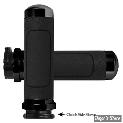 Poignees Avon -  V-Cruiser grips - NOIR / EMBOUTS : NOIR - VT-62-ANO