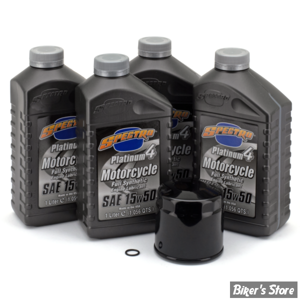 KIT DE VIDANGE - MOTEUR - HUILE SYNTHÉTIQUE - RH120/975 / RA1250 - PLATINIUM 4 15W50 - FILTRE A HUILE : NOIR